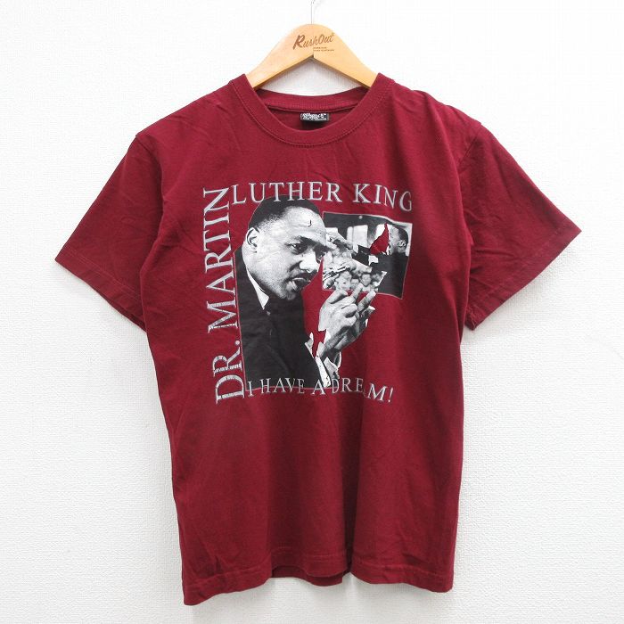 00s 半袖Tシャツ ドクターマーティンルーサーキングジュニア バーガンディ S | 古着