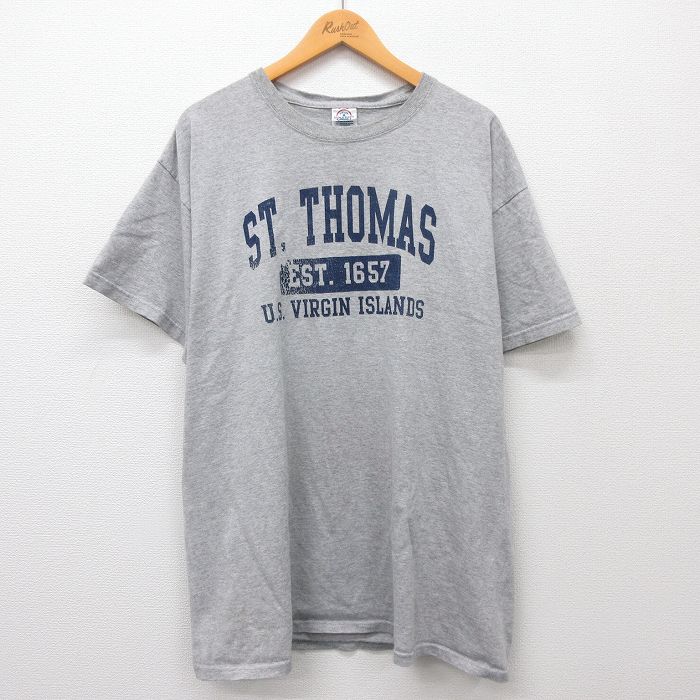 【50%OFF】00s 半袖Tシャツ セントトーマス グレー霜降り XL | 古着