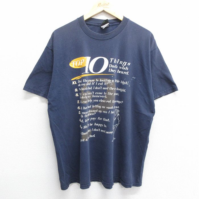 00s 半袖Tシャツ TOP10 ネイビー XL | 古着
