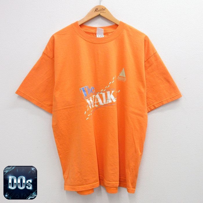 00s 半袖Tシャツ THE WALK オレンジ XL | 古着