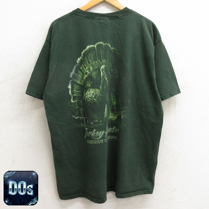 00s 半袖Tシャツ 鳥 グリーン XL | 古着