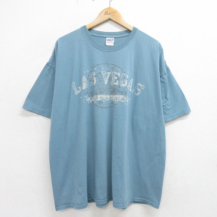 00s 半袖Tシャツ ラスベガス ネイビー XL | 古着