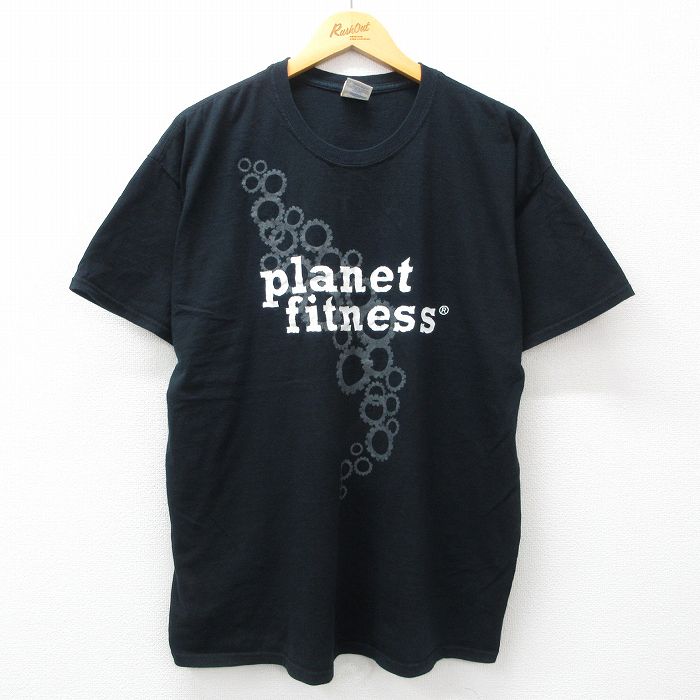 00s 半袖Tシャツ プラネットフィットネス ブラック XL | 古着