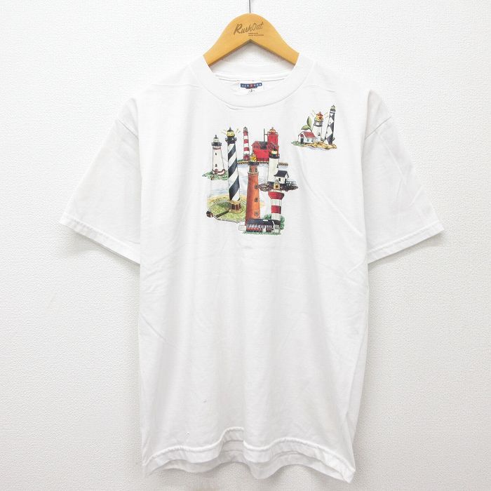 ジャージーズ 00s 半袖Tシャツ 灯台 ホワイト L | 古着