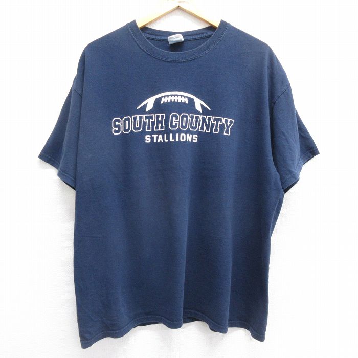 00s 半袖Tシャツ SOUTH COUNTY STALLIONS ネイビー XL | 古着
