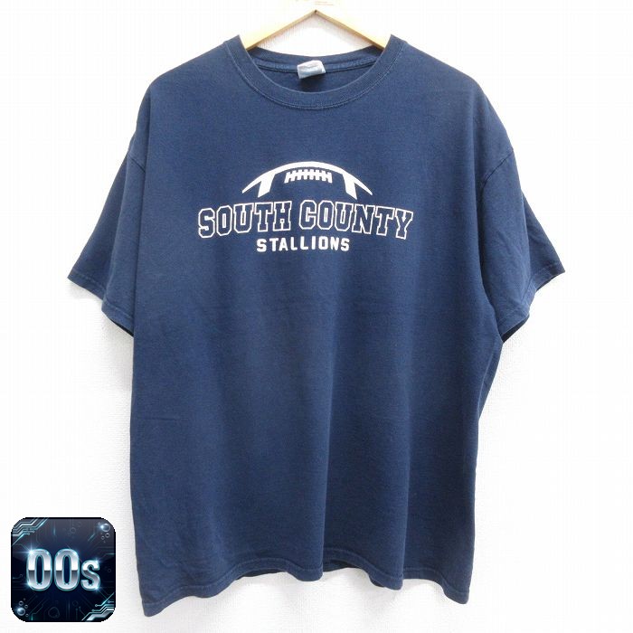 00s 半袖Tシャツ SOUTH COUNTY STALLIONS ネイビー XL | 古着