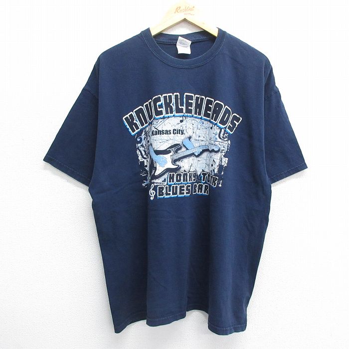 00s 半袖Tシャツ KNUCKLEHEADS ネイビー XL | 古着