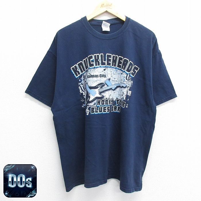 00s 半袖Tシャツ KNUCKLEHEADS ネイビー XL | 古着