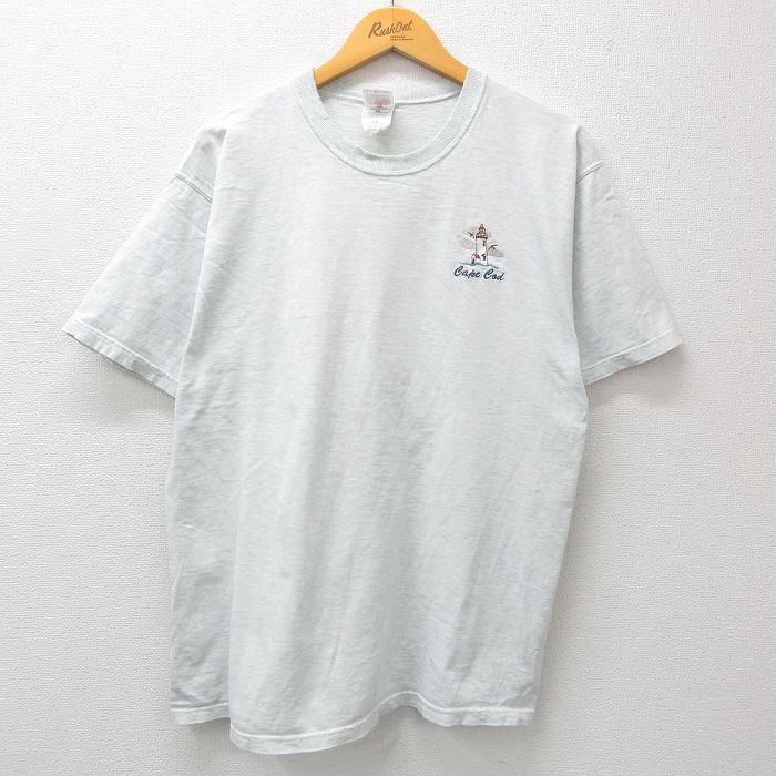 フルーツオブザルーム 00s 半袖Tシャツ 灯台 グレー XL | 古着