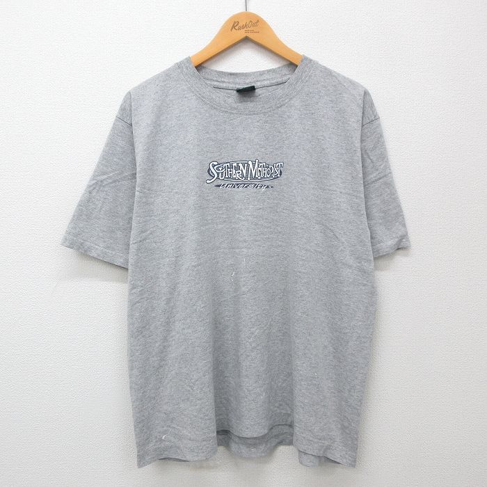 【50%OFF】MV スポーツ 00s 半袖Tシャツ 南メソジスト大学 グレー XL | 古着