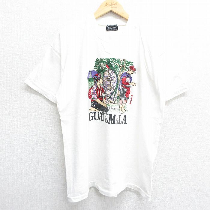 90s 半袖Tシャツ グアテマラ ホワイト XL | 古着