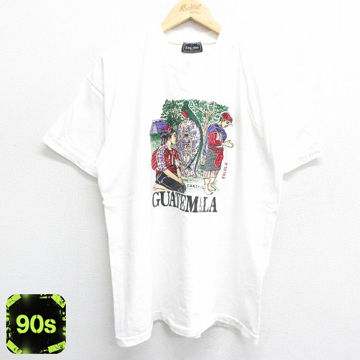 90s 半袖Tシャツ グアテマラ ホワイト XL | 古着