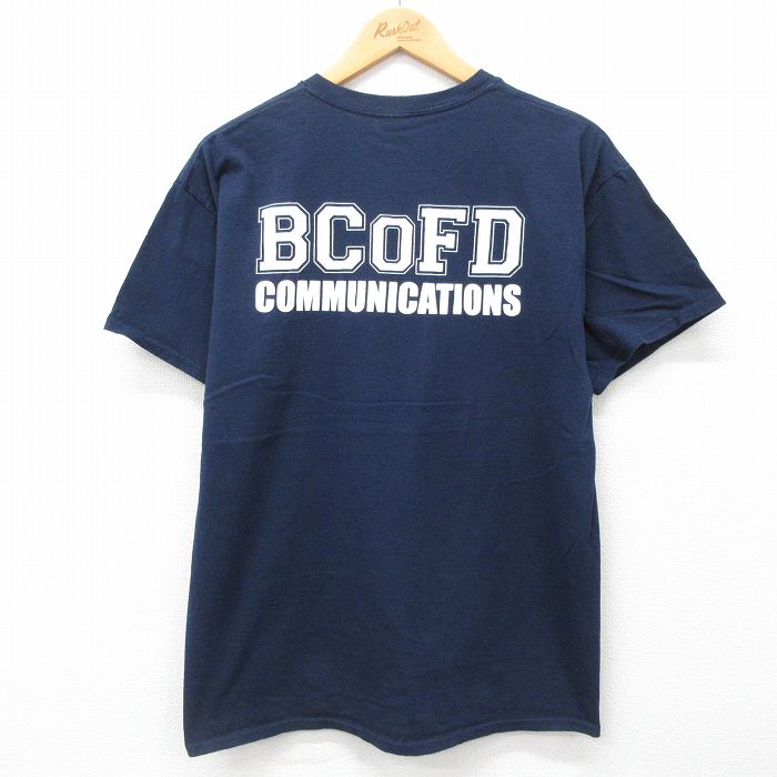 00s 半袖Tシャツ ボルチモア消防署 ネイビー L | 古着