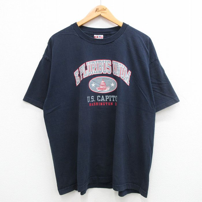 90s 半袖Tシャツ ワシントンDC ネイビー XL | 古着
