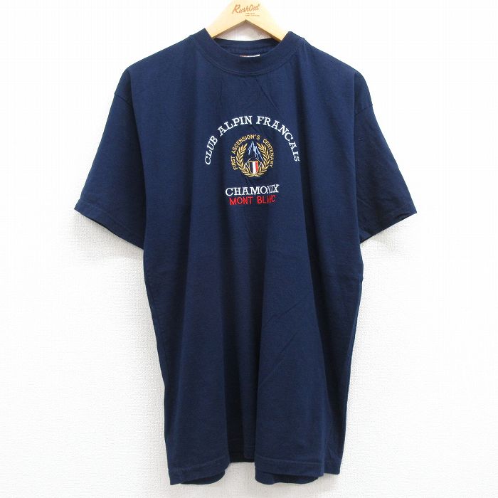 00s 半袖Tシャツ CLUB CHAMONIX ネイビー XL | 古着