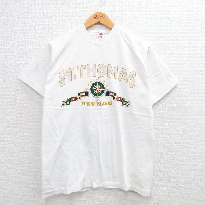 フルーツオブザルーム 90s 半袖Tシャツ セントトーマスコンパス ホワイト M | 古着