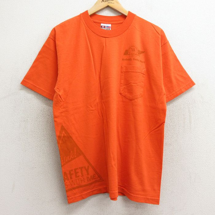 90s 半袖Tシャツ TVA オレンジ L | 古着