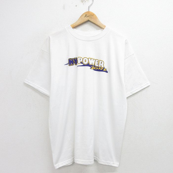 フルーツオブザルーム 00s 半袖Tシャツ NY POWER ホワイト XL | 古着