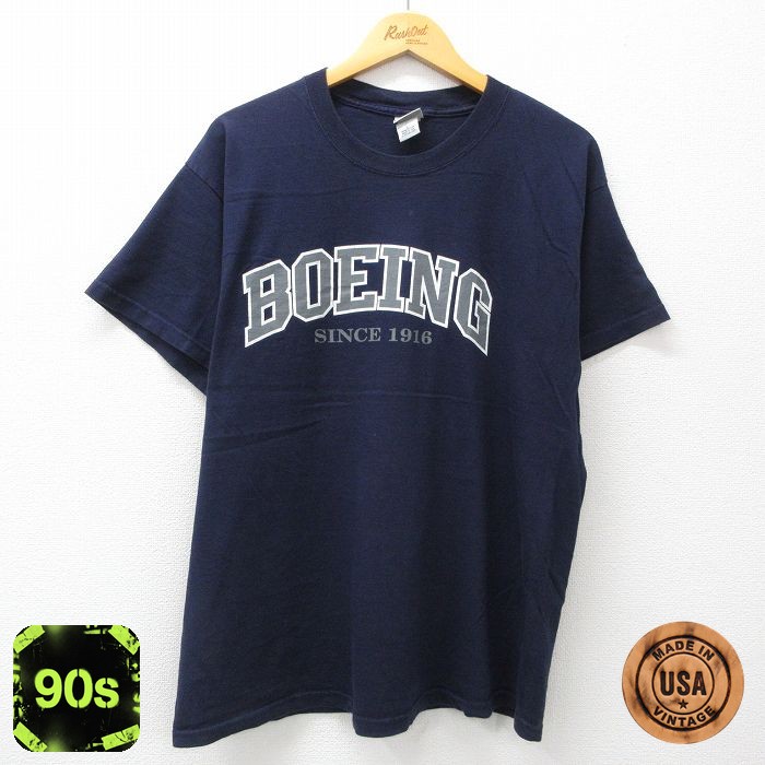 ボーイング 90s 半袖Tシャツ ネイビー メンズXL相当 | 古着