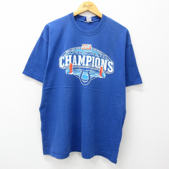 リーボック 半袖Tシャツ インディアナポリスコルツ ブルー XL | 古着