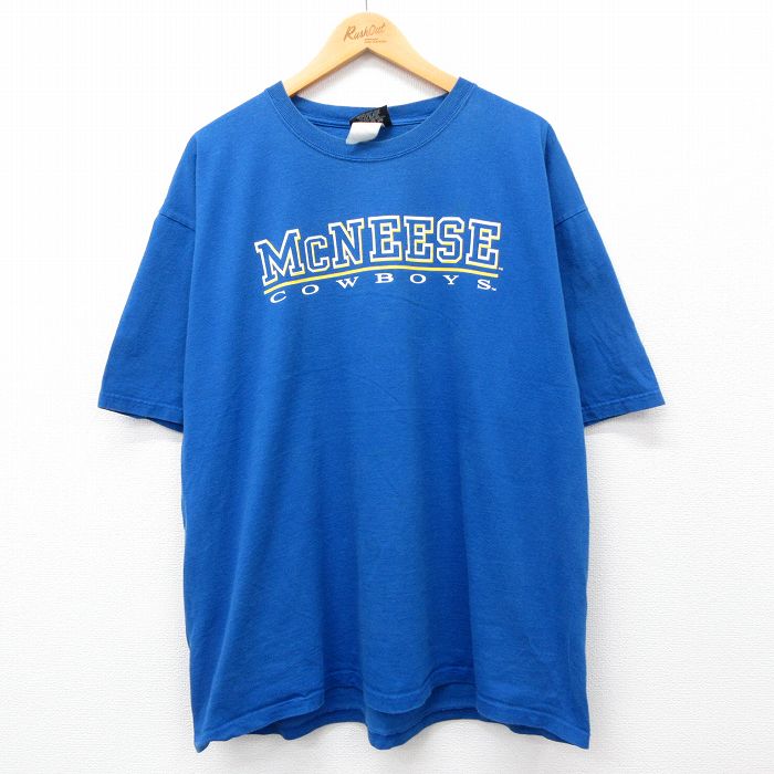 ジャンスポーツ 00s 半袖Tシャツ マクニードステートカウボーイズ ブルー XL | 古着