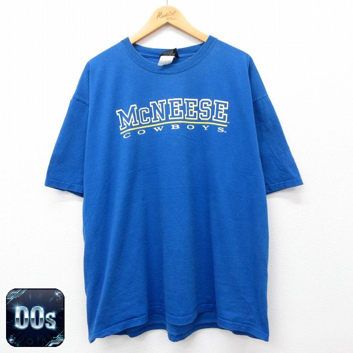 ジャンスポーツ 00s 半袖Tシャツ マクニードステートカウボーイズ ブルー XL | 古着