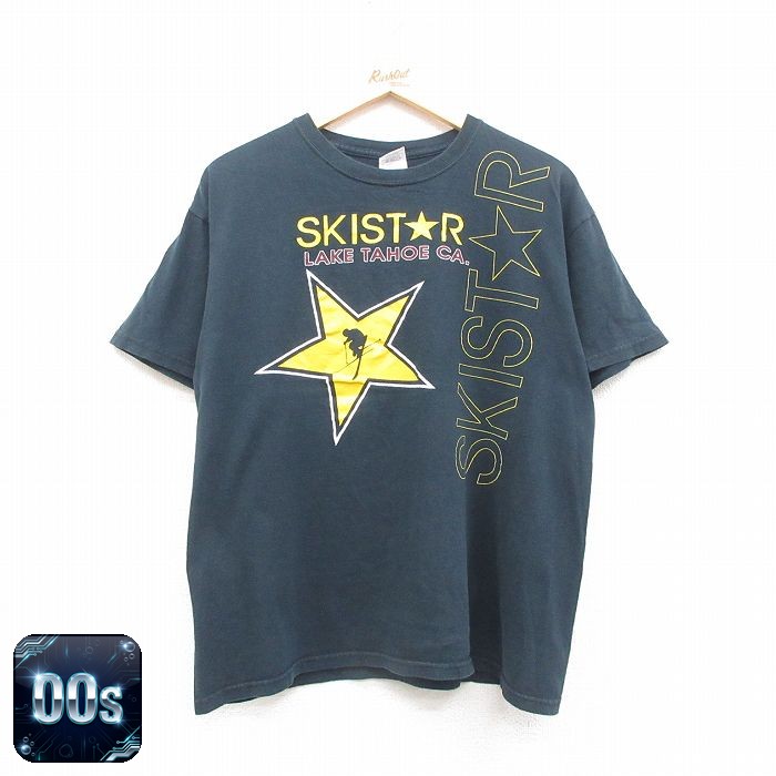00s 半袖Tシャツ スキー ブラック L | 古着