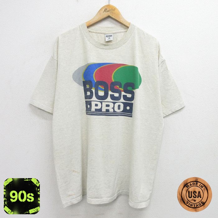 90s 半袖Tシャツ BOSS グレー XL | 古着