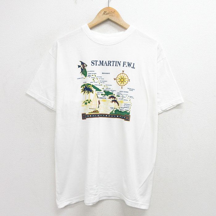 00s 半袖Tシャツ 地図 ホワイト XL | 古着