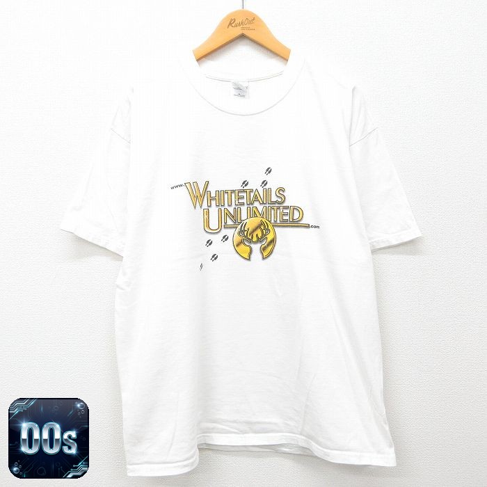 00s 半袖Tシャツ シカ ホワイト XL | 古着