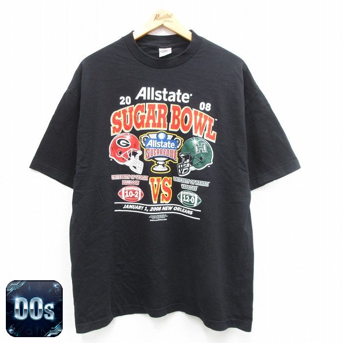 00s 半袖Tシャツ フットボール ブラック XL | 古着
