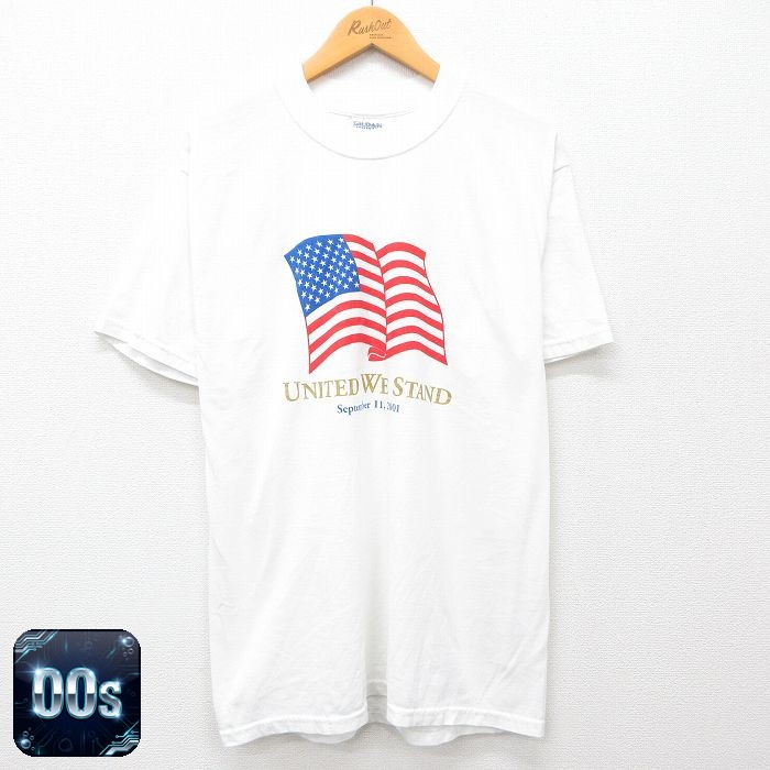 00s 半袖Tシャツ 星条旗 ホワイト L | 古着