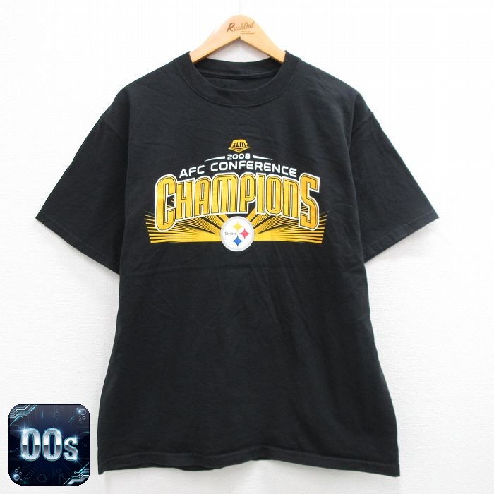 【50%OFF】00s 半袖Tシャツ ピッツバーグスティーラーズ ブラック XL | 古着