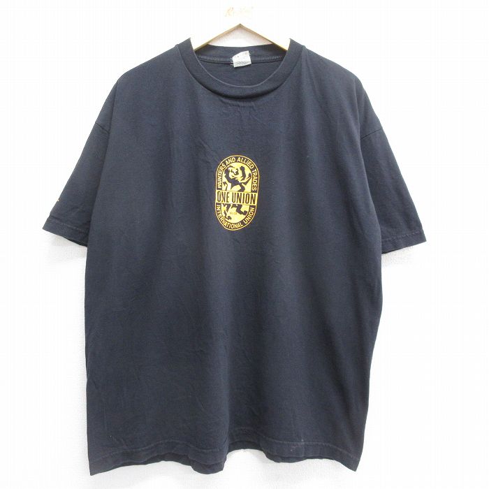 90s 半袖Tシャツ ONE UNION ブラック XL | 古着