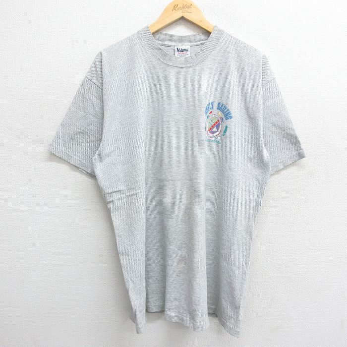 90s 半袖Tシャツ SIMPLY SAILING グレーボーダー XL | 古着