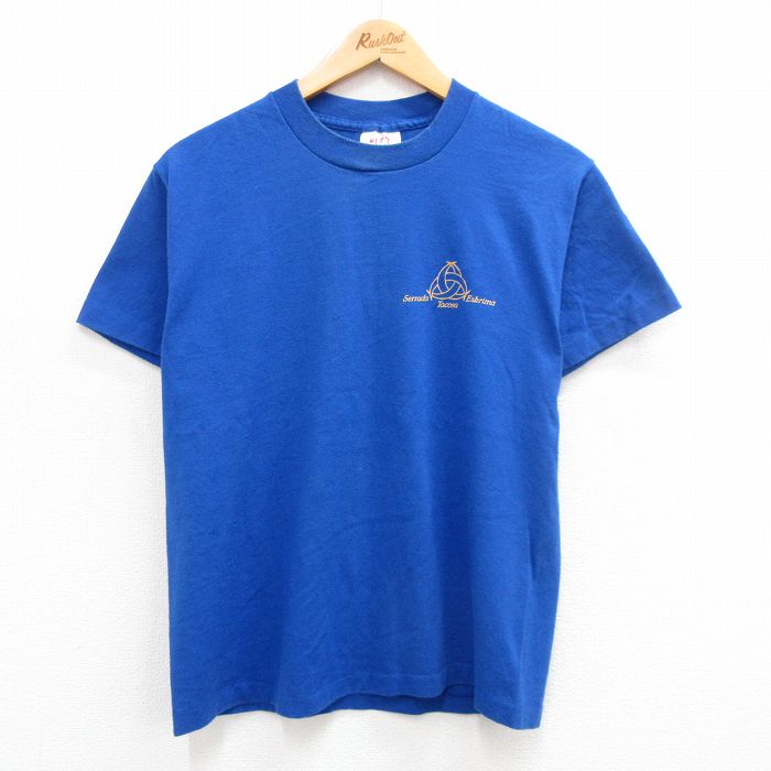 M★古着 半袖 ビンテージ Tシャツ メンズ 90年代 90s Tacosa クルーネック USA製 青 ブルー 24jun10 中古