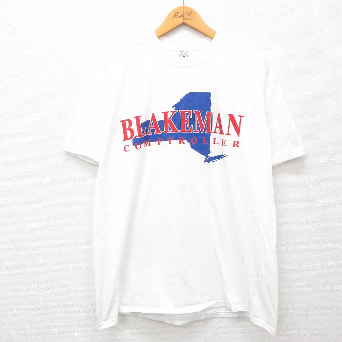 00s 半袖Tシャツ BLAKEMAN ニューヨーク ホワイト XL | 古着