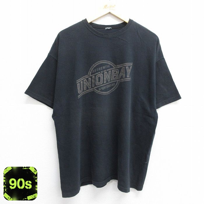 ユニオンベイ 90s 半袖Tシャツ ビッグロゴ ブラック XL | 古着