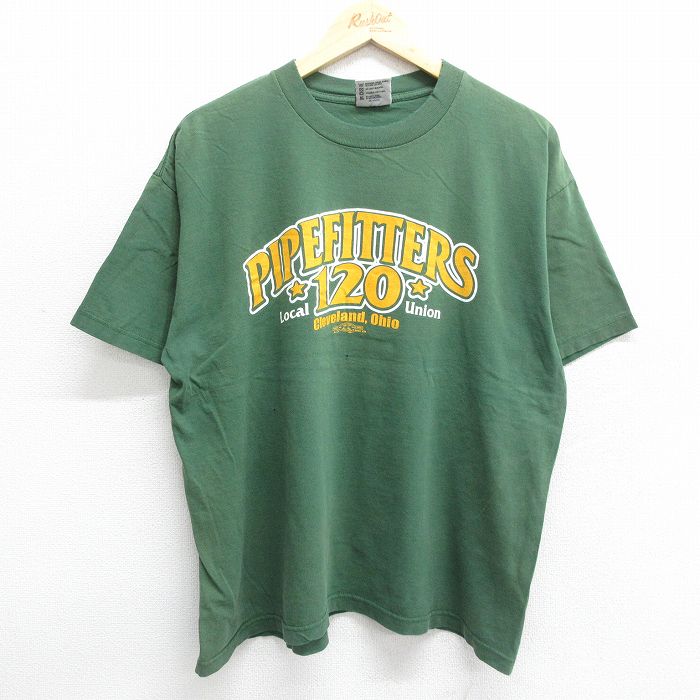 00s 半袖Tシャツ PIPEFITTERS クリーブランド グリーン XL | 古着