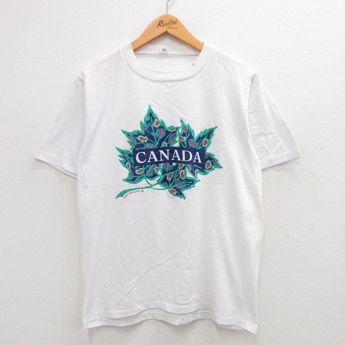 カナダ 90s 半袖Tシャツ ホワイト L | 古着