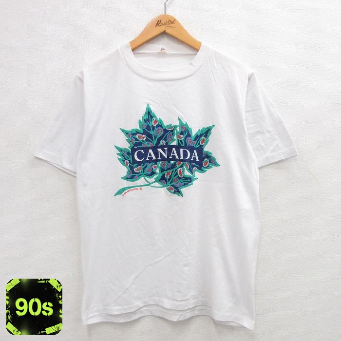 カナダ 90s 半袖Tシャツ ホワイト L | 古着