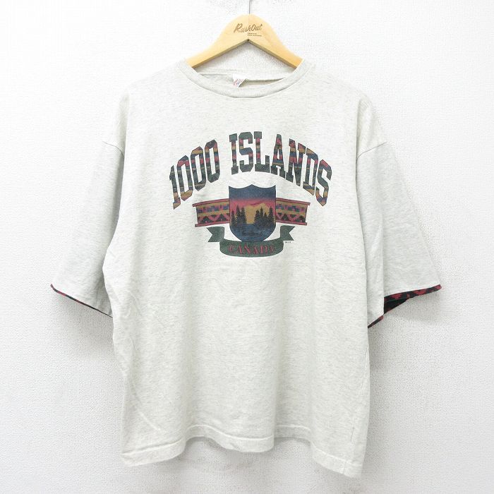 90s 半袖Tシャツ カナダ グレー XL | 古着
