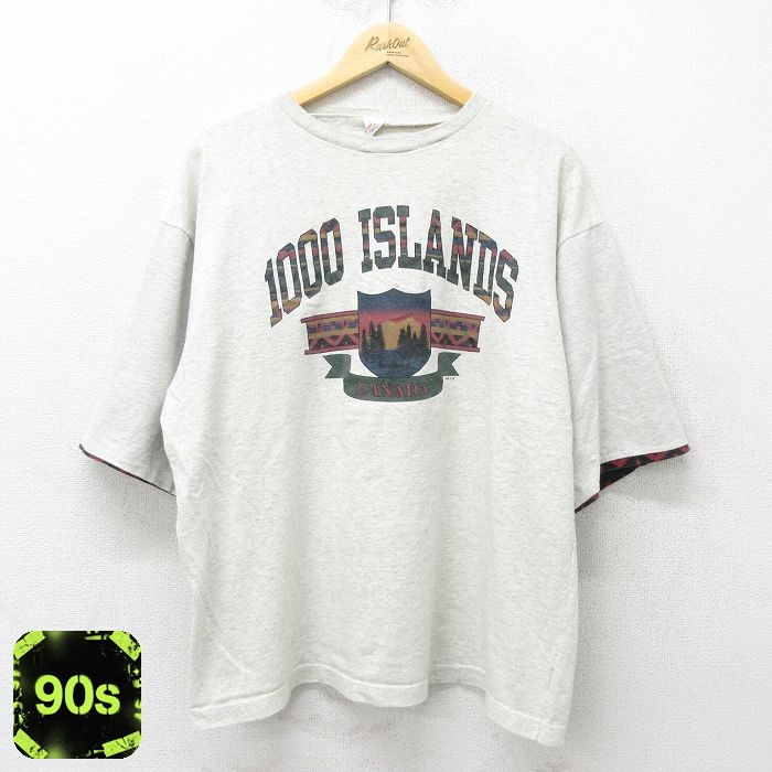 90s 半袖Tシャツ カナダ グレー XL | 古着