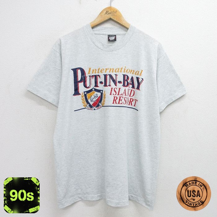 スクリーンスターズ 90s 半袖Tシャツ プットインベイ グレー XL | 古着