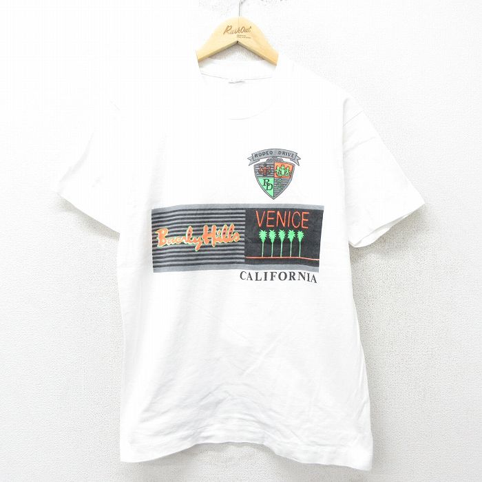 M★古着 半袖 ビンテージ Tシャツ メンズ 90年代 90s カリフォルニア コットン USA製 白 ホワイト 24jun15 中古