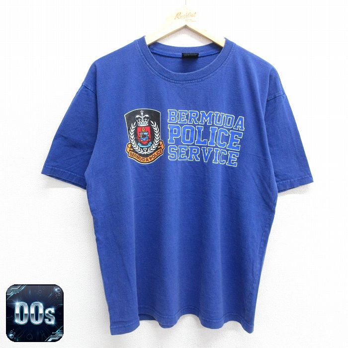 00s 半袖Tシャツ 警察 ブルー L | 古着