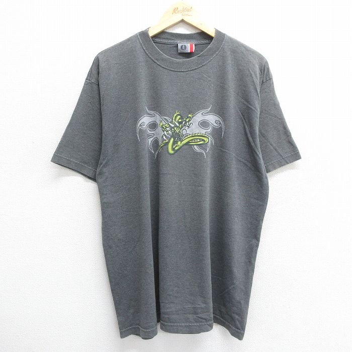 アリゾナジーンズ 00s 半袖Tシャツ 龍 グレー XL | 古着