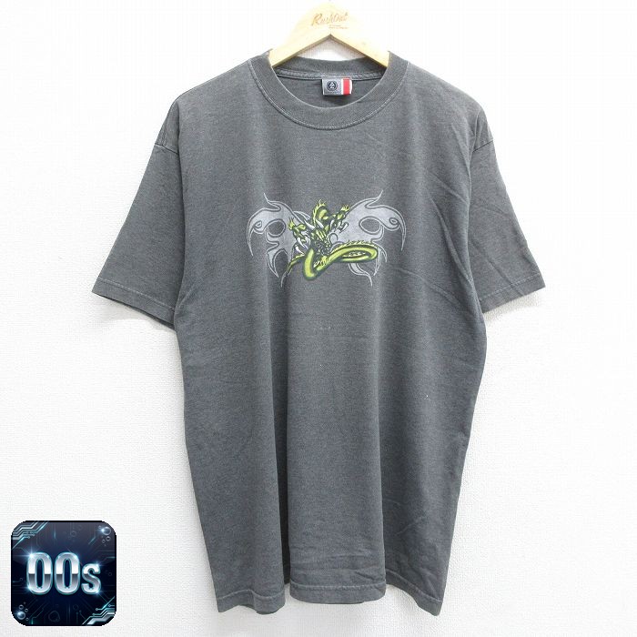 アリゾナジーンズ 00s 半袖Tシャツ 龍 グレー XL | 古着