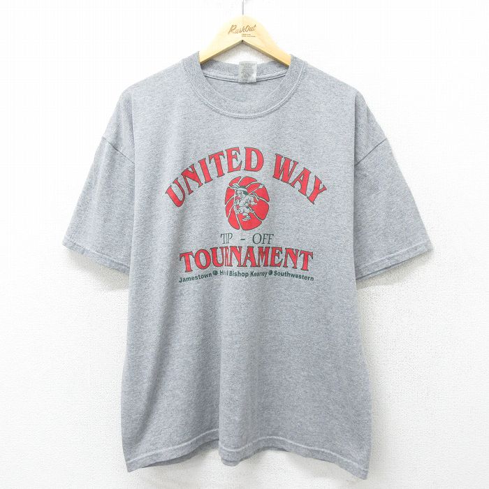 【50%OFF】XL★古着 ジャージーズ 半袖 ビンテージ Tシャツ メンズ 00年代 00s インディアン 大きいサイズ クルーネック グレー 霜降り 24jun20 中古