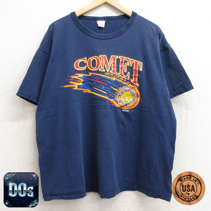 00s 半袖Tシャツ COMET ネイビー XL | 古着